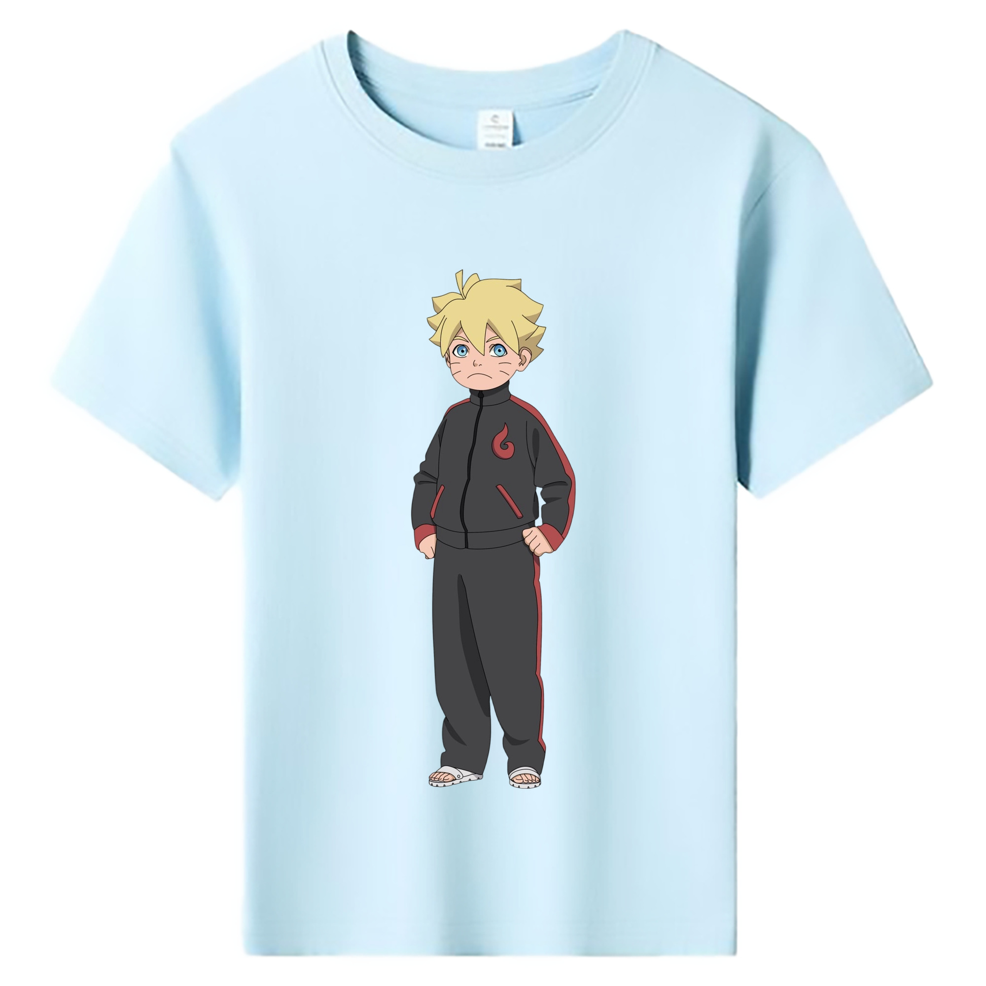 （画像用） NARUTO -ナルト- うずまき ボルト Uzumaki Boruto 綿100％キッズTシャツ（フロントプリント）